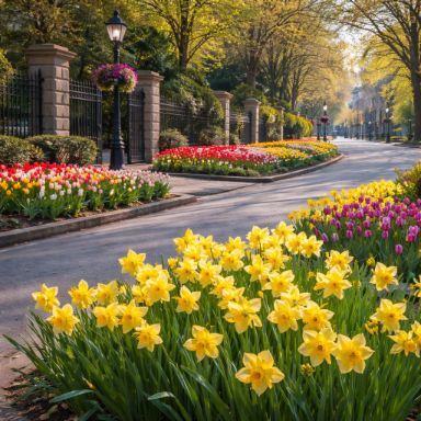 Flowers That Brighten Newport's Streets